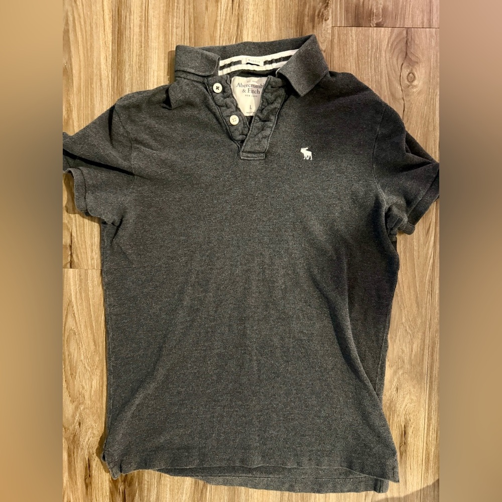 Abercrombie & Fitch Charcoal Polo Shirt